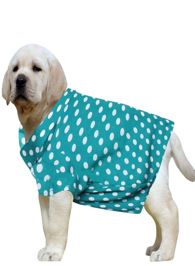 Western Era Super Soft Trendy Printed Shirt, Ultra Comfort Dog Apparel, Cotton Printed Breathable Basic Vest Dog Shirt, Cute Lightweight Thin Shirt For Your Furies (XXLarge - 28 inch) (Polka Sky Blue) - Image 1